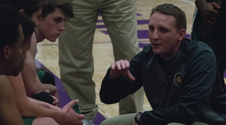 Catholic Central head coach Cody Sarensen is in his second season with the Irish. The Irish won 13 games last year. This year his team is off to a 10-1 start and a No. 4 state ranking in Division IV. Jeff Gilbert/CONTRIBUTED