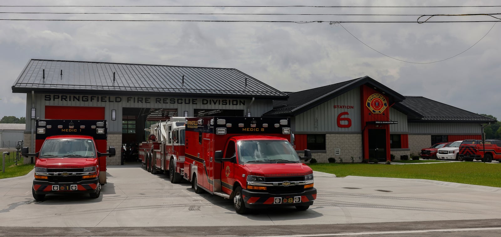 The front of Springfield Fire Station 6 on Tuesday, June 17, 2025, on South Charleston Pike. JOSEPH COOKE/STAFF