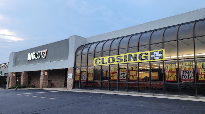Big Lots is launching sales at the 869 locations it intends to close nationwide next year. Earlier this year, the retail giant announced it was closing 315 stores nationwide, including this store at 359 Miamisburg Centerville Road in Washington Twp. and a location 7779 Tylersville Road in West Chester Twp. ERIC SCHWARTZBERG/STAFF