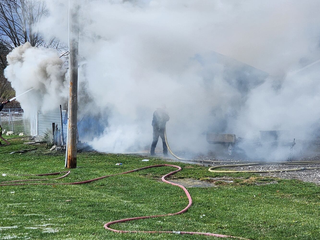 Crews battle German Twp. fire