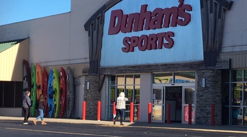 Customers were surprised to hear that Dunham’s in Springfield would soon close. The store has had a presence on Upper Valley Pike since 2011. JENNA LAWSON/STAFF