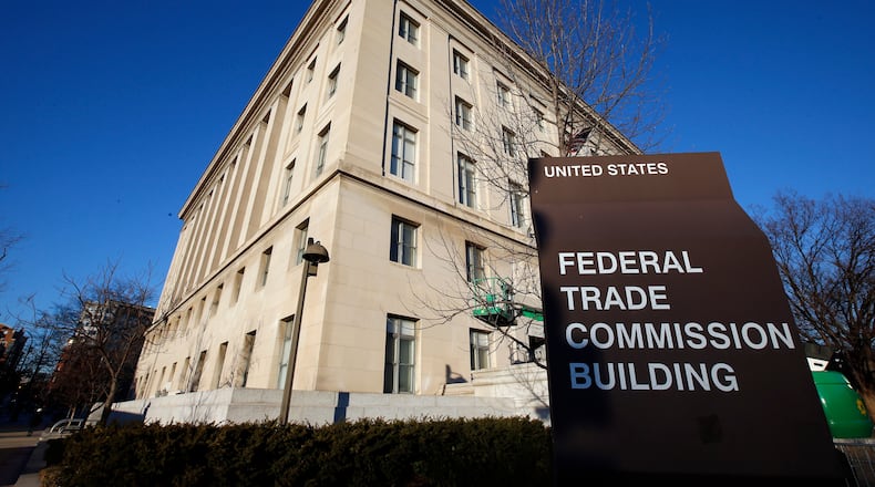 FILE - The Federal Trade Commission building is seen, Jan. 28, 2015, in Washington. (AP Photo/Alex Brandon, File)