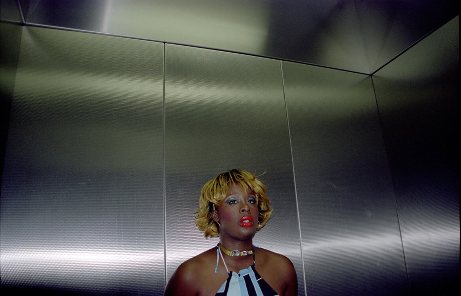 This portrait of Mickalene Thomas is titled “Quanikah Goes Up.” Submitted photo. 2001/2005 Mickalene Thomas. Courtesy the artist; Lehmann Maupin, New York and Hong Kong; and Artists Rights Society (ARS), New York