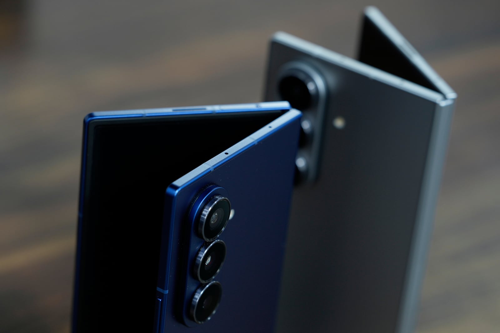 The new Galaxy Z Fold 7 is displayed during a Samsung preview event in New York, Monday, July 7, 2025. (AP Photo/Seth Wenig)