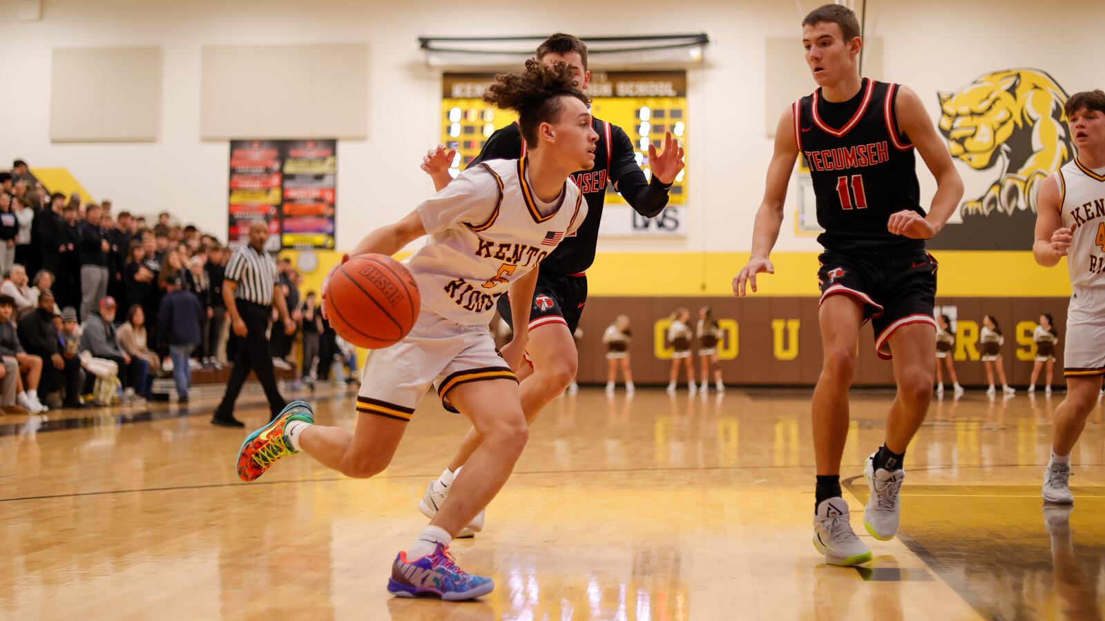 The Kenton Ridge High School boys basketball team beat Tecumseh 69-58 on Friday, Dec. 5, 2025 in Springfield. MICHAEL COOPER / STAFF PHOTO