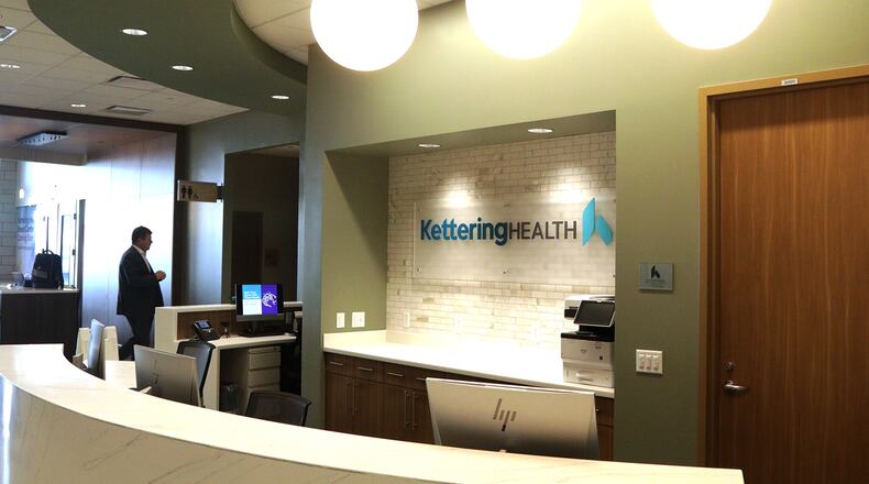 The lobby of the Kettering Health Springfield. BILL LACKEY/STAFF
