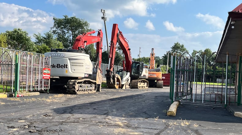 Heavy equipment was brought in Friday, Aug. 18, 2023 to begin demolition on the former Villager Inn in Springfield. The city had purchased the property in December for $1.7 million. JESSICA OROZCO / STAFF