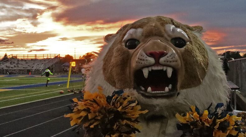 The Springfield Wildcat mascot. The high school will host a send-off for the football team around 4 p.m. on Friday as they leave to make their way to the state semifinals. BILL LACKEY/STAFF