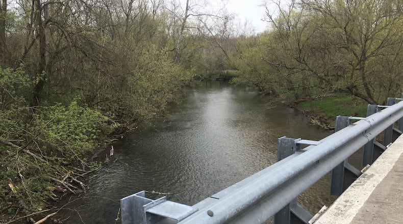 Leonid Clark’s body was found on the south side of the Little Miami River about a quarter-mile downstream from the Grinnell Road bridge. RICHARD WILSON/STAFF
