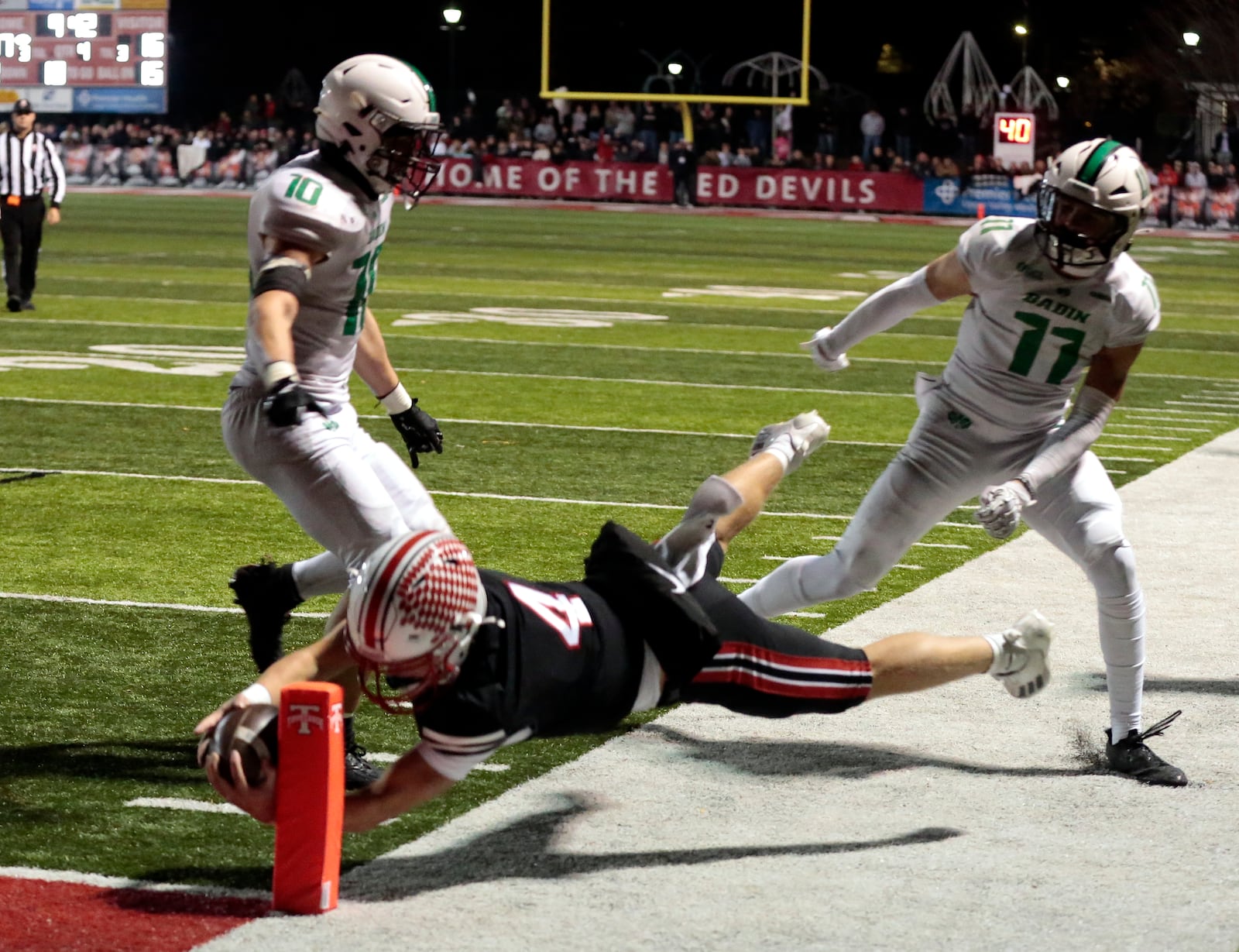 Badin faced Tippecanoe in a Division III, Region 12 semifinal game on Friday, Nov. 14, 2025, in Tipp City. Tippecanoe won 23-16. STEVEN WRIGHT / STAFFF