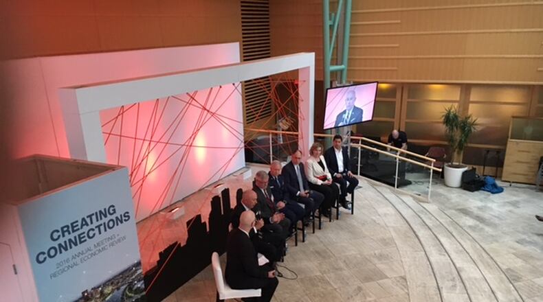 A panel at the Dayton Development Coalition’s annual meeting Wednesday gave a packed Schuster Center audience plenty to think about. THOMAS GNAU/STAFF