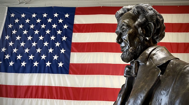 An Abraham Lincoln statue will be the center of a new park at the Dayton VA Medical Center. For now, it sits in storage in Dayton.