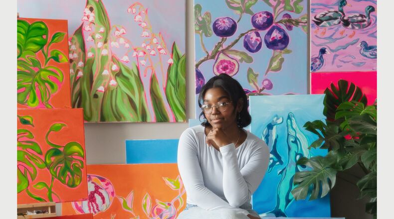 "One With Nature" is a pop-up exhibition by oil painter Aniya Lyons at the newly opened Events at the Gallery. JORDAN BARKER/CONTRIBUTED