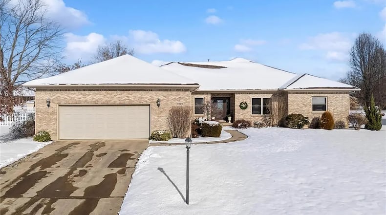 This Xenia brick ranch has three bedrooms and two full bathrooms. It has both a living room and family room, eat in kitchen and dedicated home office as well as a full, unfinished basement. CONTRIBUTED