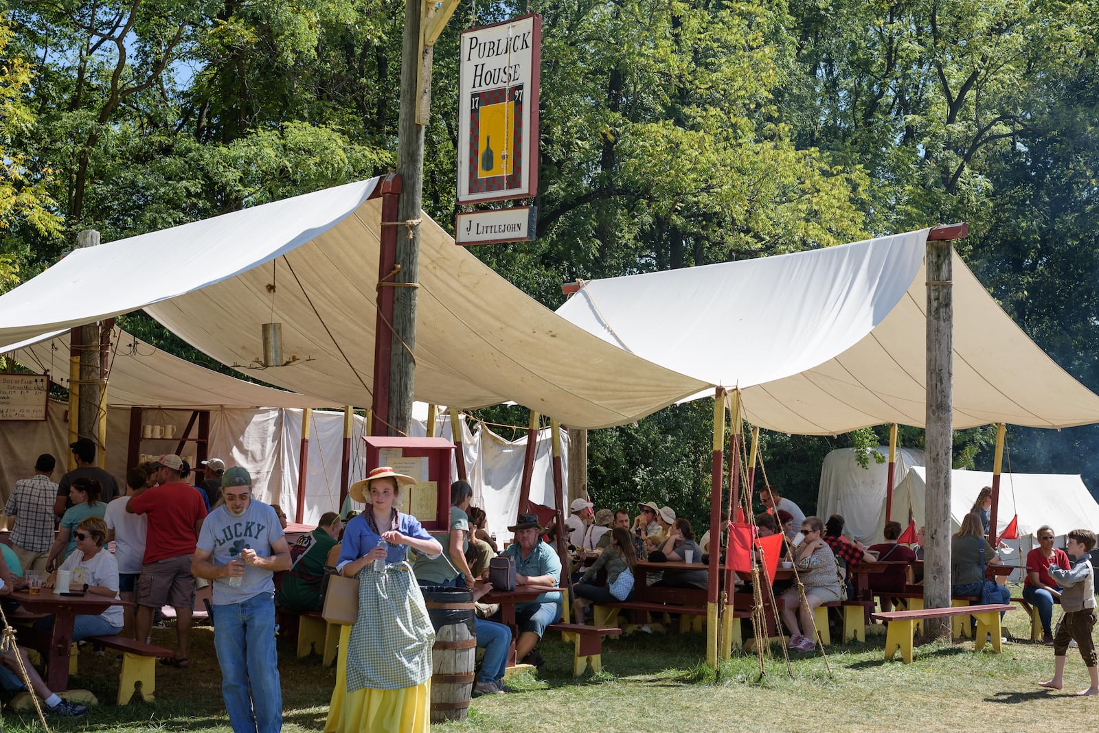 FILE - George Rogers Clark Park in Springfield pictured hosting the 42nd annual Fair at New Boston on Sept. 1, 2024. The event recreates Ohio frontier life between 1780-1810. The fair will returned this weekend from 10 a.m. to 6 p.m. Saturday, Aug. 30, 2025 and 10 a.m. to 5 p.m. Sunday, Aug. 31, 2025 at George Rogers Clark Park, 936 S. Tecumseh Rd., Springfield. TOM GILLIAM / CONTRIBUTING PHOTOGRAPHER