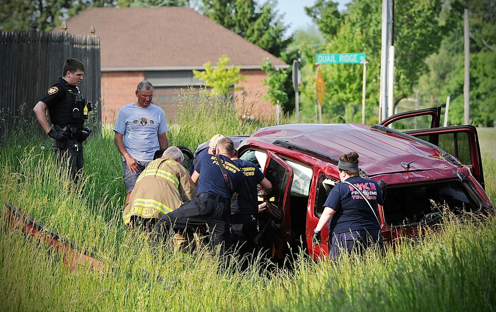 One vehicle rollover crash, Clark county