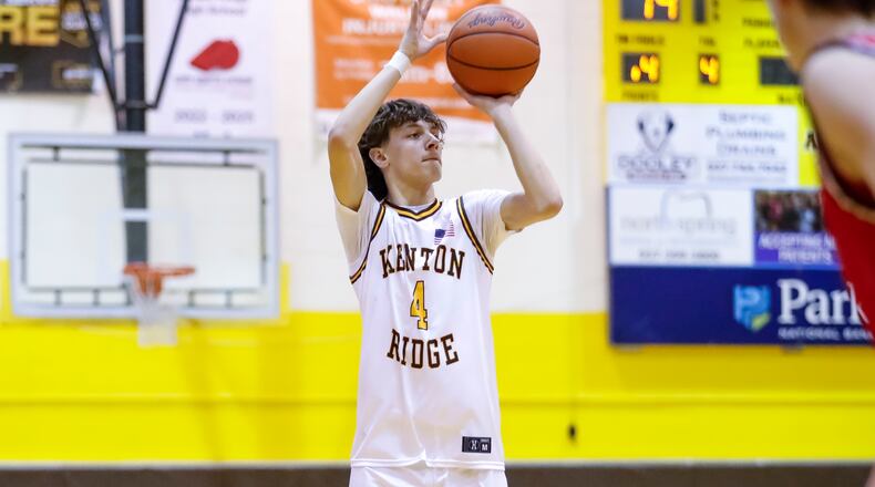 Kenton Ridge High School junior Canye Rogan shoots the ball during their game against Jonathan Alder on Friday, Jan. 20, 2023 in Springfield. The Pioneers won 51-42. CONTRIBUTED PHOTO BY MICHAEL COOPER