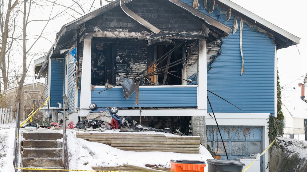 A view on Tuesday, Dec. 16, 2025, of a house that was damaged by fire on the 1800 block of Broadway Street on Monday, Dec. 15, 2025, in Springfield. JOSEPH COOKE/STAFF