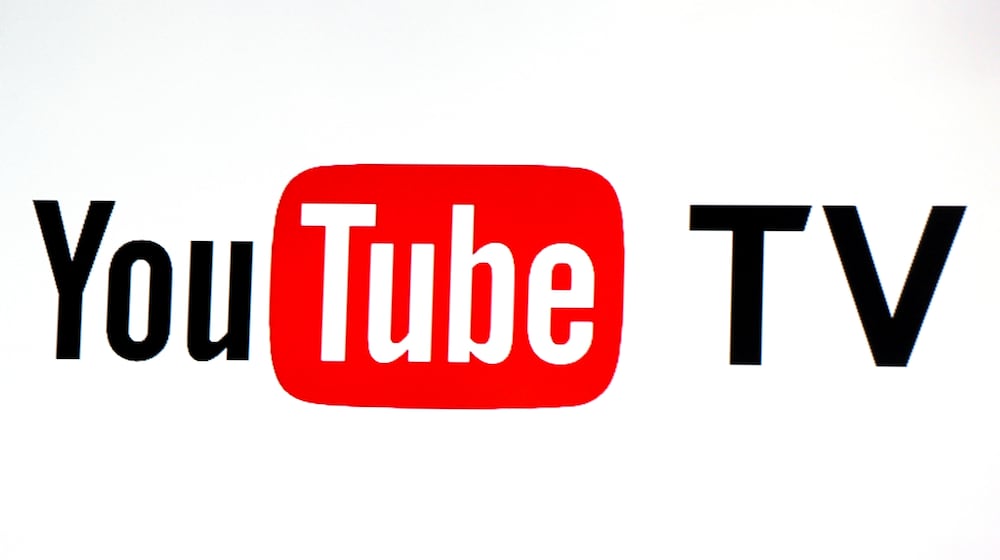 FILE - YouTube TV logo is seen at the YouTube Space LA in Los Angeles. AP FILE