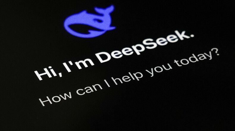 FILE - The smartphone apps DeepSeek page is seen on a smartphone screen in Beijing, Jan. 28, 2025. (AP Photo/Andy Wong, File)