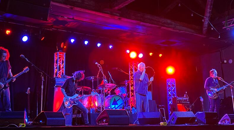 Behind the scenes at Guided by Voices virtual concert at The Brightside in Dayton, Ohio, in 2020.