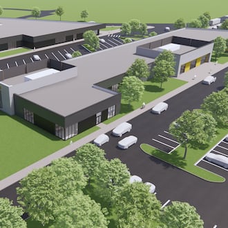 Rendering of phase II of Global Impact STEM Academy's Upper Academy expansion on Clark State College's campus. Contributed