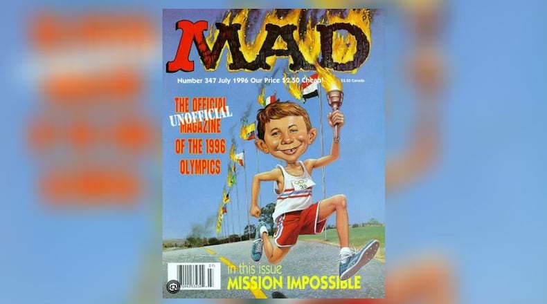 This is a July 1996 cover for "MAD" by CF Payne entitled "Olympics." CONTRIBUTED
