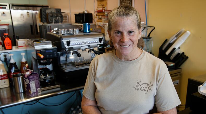 Kerry Schooler at Kerry's Cafe in the It's Your Party Bakery located at 1942 Upper Valley Pike in Springfield Monday, Nov. 13, 2023. Kerry's Cafe in having a soft opening Tuesday. BILL LACKEY/STAFF