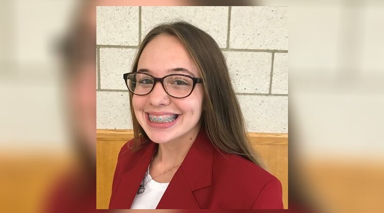 Ashlyn (Bethani) Gayheart is the Student of the Week from Springfield-Clark Career Technology Center. CONTRIBUTED