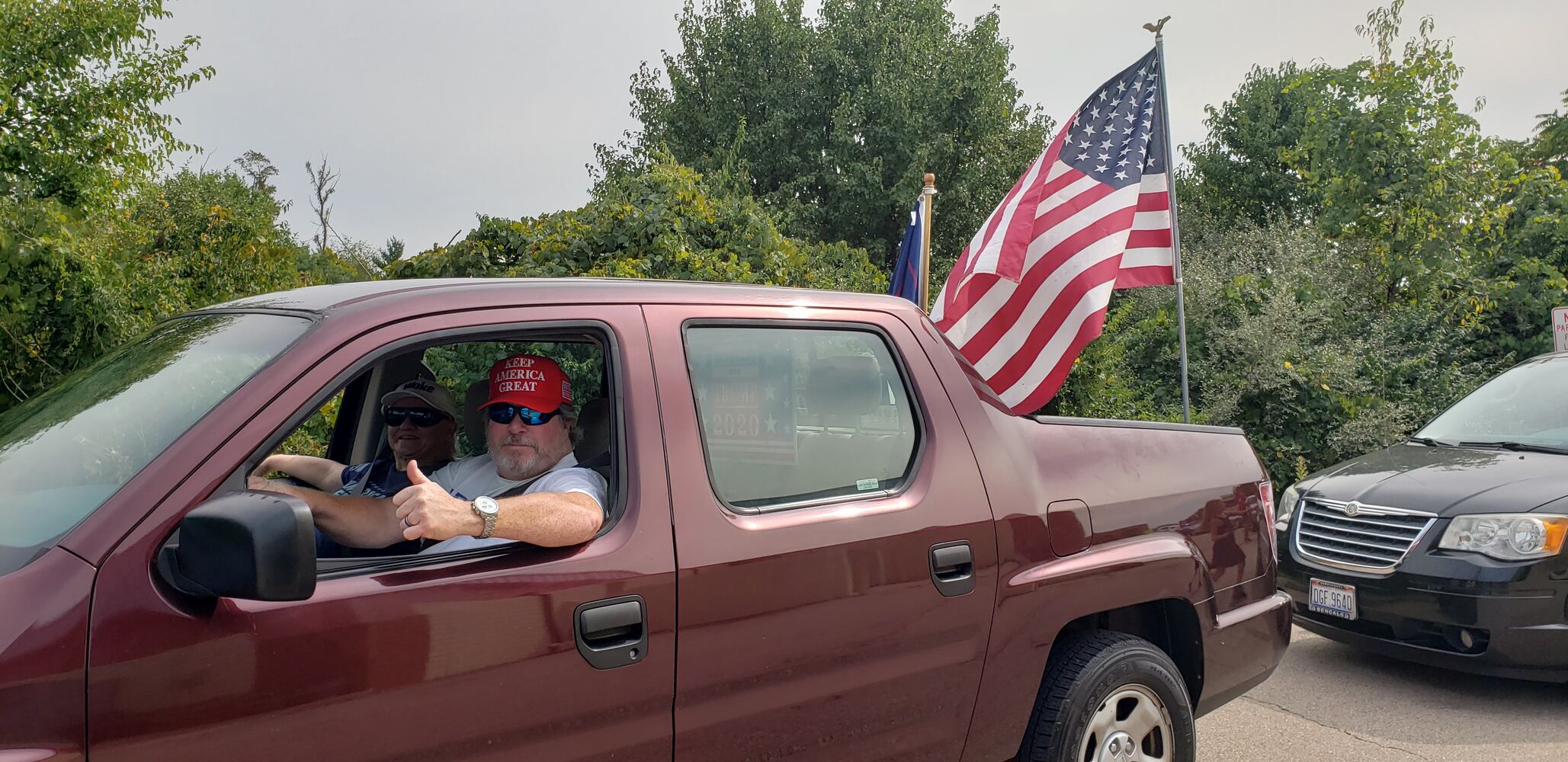 Trump supporters rally in Greene County