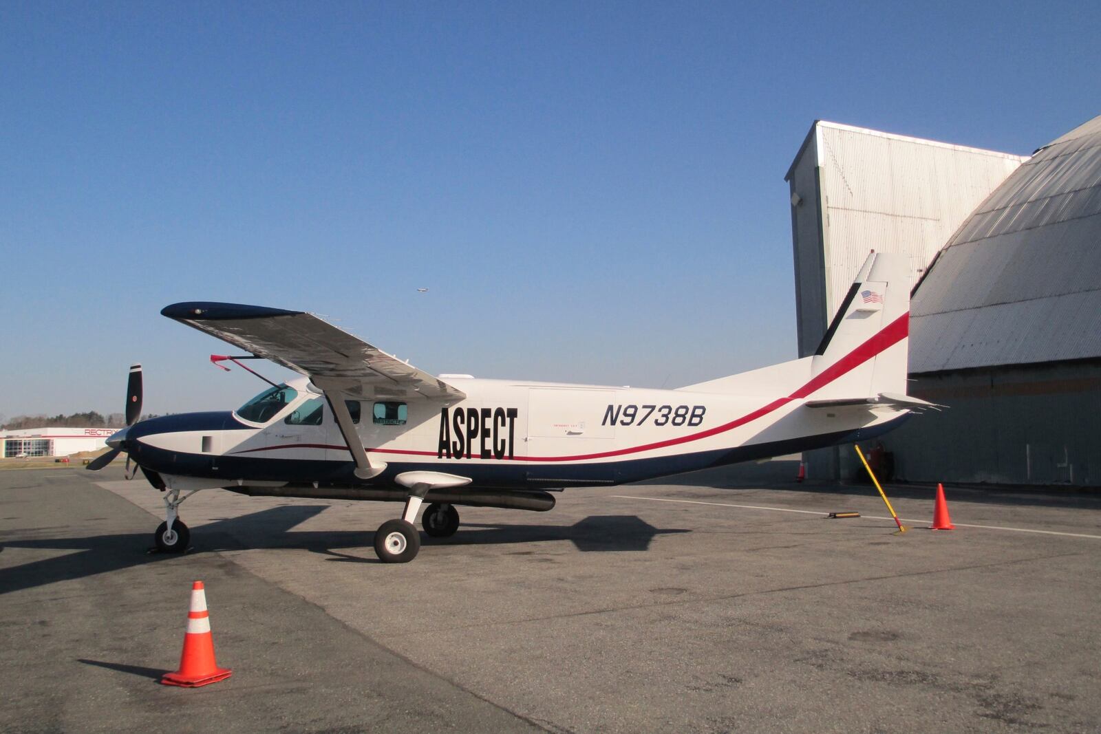 FILE - This undated photo provided by Robert Kroutil in May 2024, shows the modified Cessna cargo plane that the EPA uses to help evaluate chemical disasters and fires, in Boston. (Robert Kroutil via AP, File)