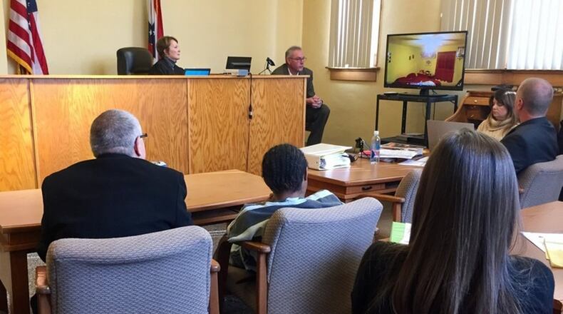 Tatiana Freeman and Jasmine Lewis appeared in Logan County Juvenile Court for a probable cause hearing earlier this year. JEFF GUERINI/STAFF