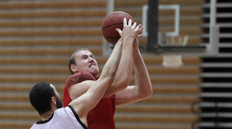 Wittenberg's Connor Seipel shoots at practice on Jan. 15, 2018, at Pam Evans Smith Arena in Springfield.