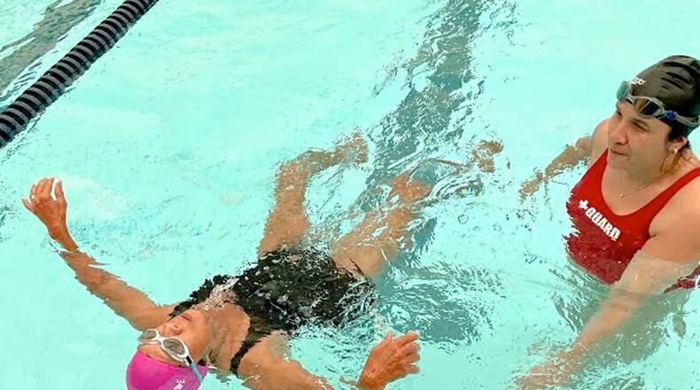 Dawn Burns teaches her 73-year-old mother to float, backstroke and swim. Burns' parents are moving to Florida, and her mother was ready to learn how to swim. Contributed