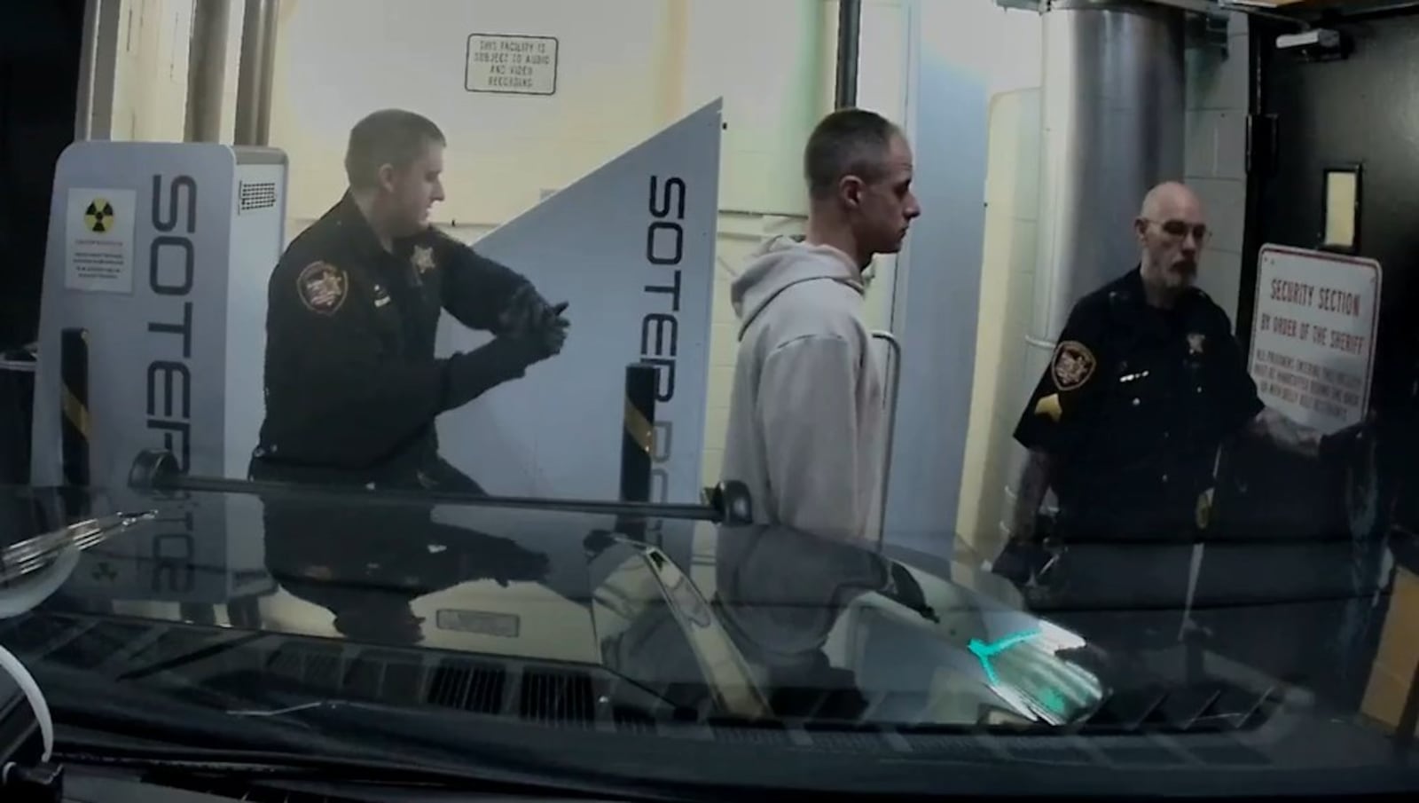 Caleb Flynn arrives at a detention facility. TIPP CITY POLICE