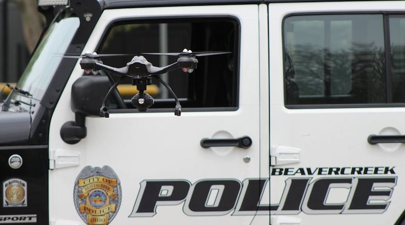 Beavercreek and Fairborn police are among the first Dayton area police agencies to start using unmanned aerial systems, or drones.
