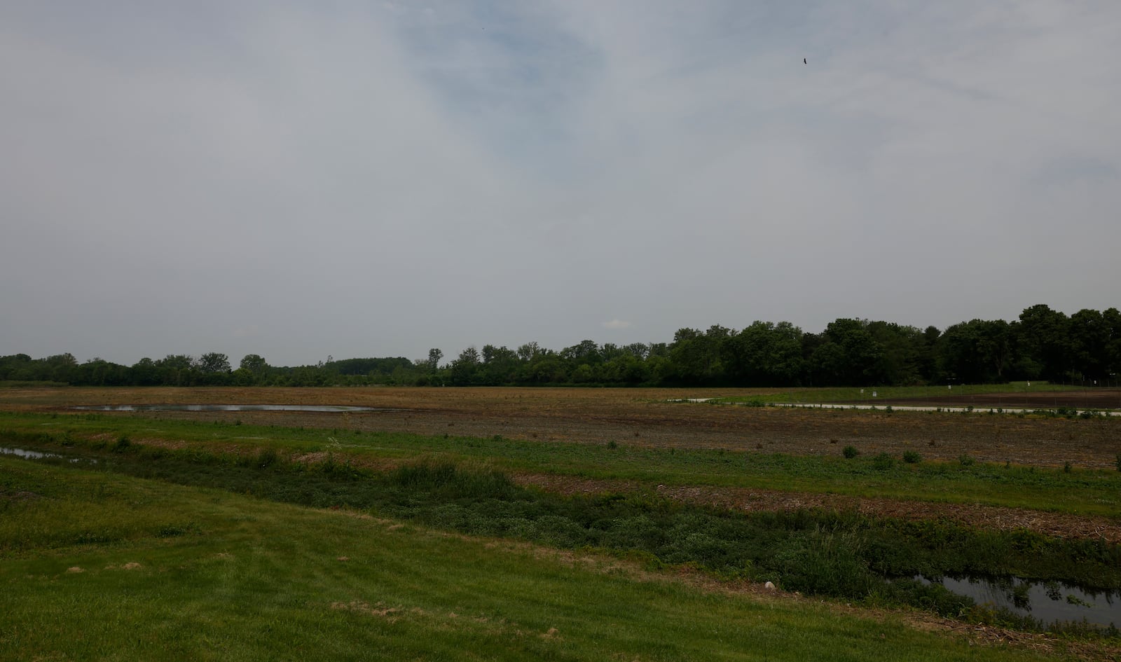 The area that will be used as the basketball and pickleball court at Enon Citizens Park and Sports Complex as seen on Friday, June 13, 2025. JOSEPH COOKE/STAFF