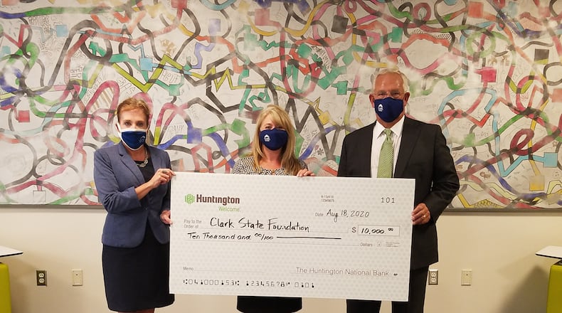 Clark State Community College Foundation Scholars program receives $10,000 donation from Hunting National Bank. CONTRIBUTED