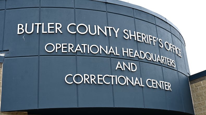 Pictured is the outside of the Butler County Jail on Wednesday, July 9, 2025. MICHAEL D. PITMAN/STAFF FILE