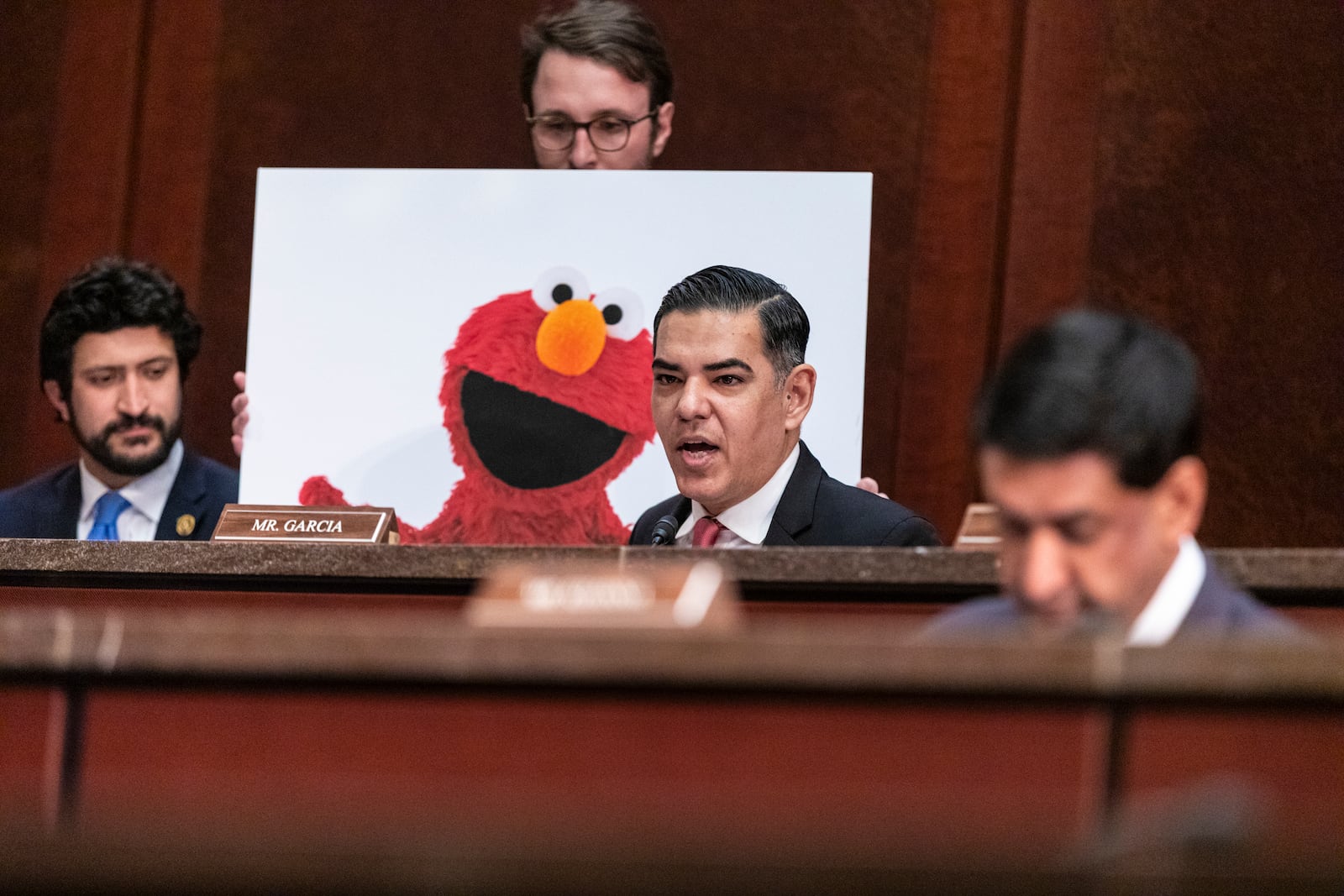
                        FILE — Rep. Robert Garcia (D-Calif.) speaks during a hearing on federal funding for NPR and PBS on March 26, 2025. Supporters of public broadcasting point to educational programming like “Sesame Street.” (Anna Rose Layden/The New York Times)
                      