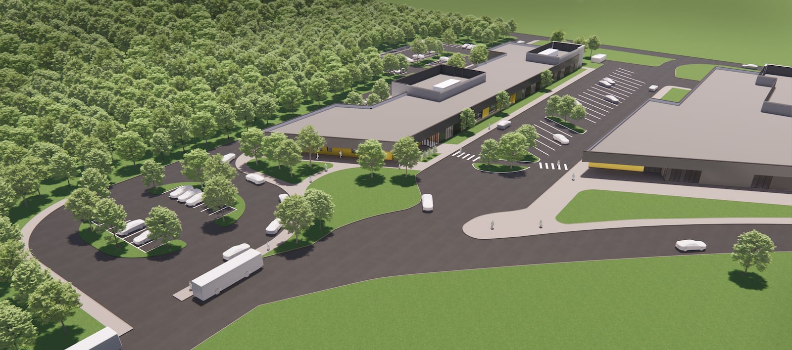 Rendering of phase II of Global Impact STEM Academy's Upper Academy expansion on Clark State College's campus. Contributed