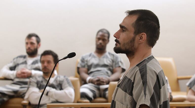 Adam Miller is arraigned in Clark County Municipal Court Thursday. BILL LACKEY/STAFF