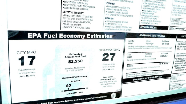 All new vehicles have the suggested retail price listed on the window sticker. If purchasing a 3-year-old vehicle, the amount paid can be much less of what it listed for originally. James Halderman photo