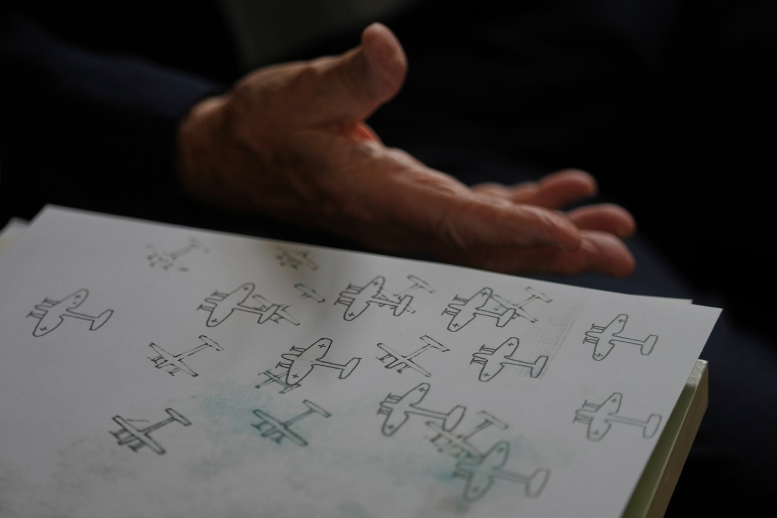 John Goldsmith, 94, speaks during an interview at his home in London, Thursday, April 24, 2025. (AP Photo/Kin Cheung)