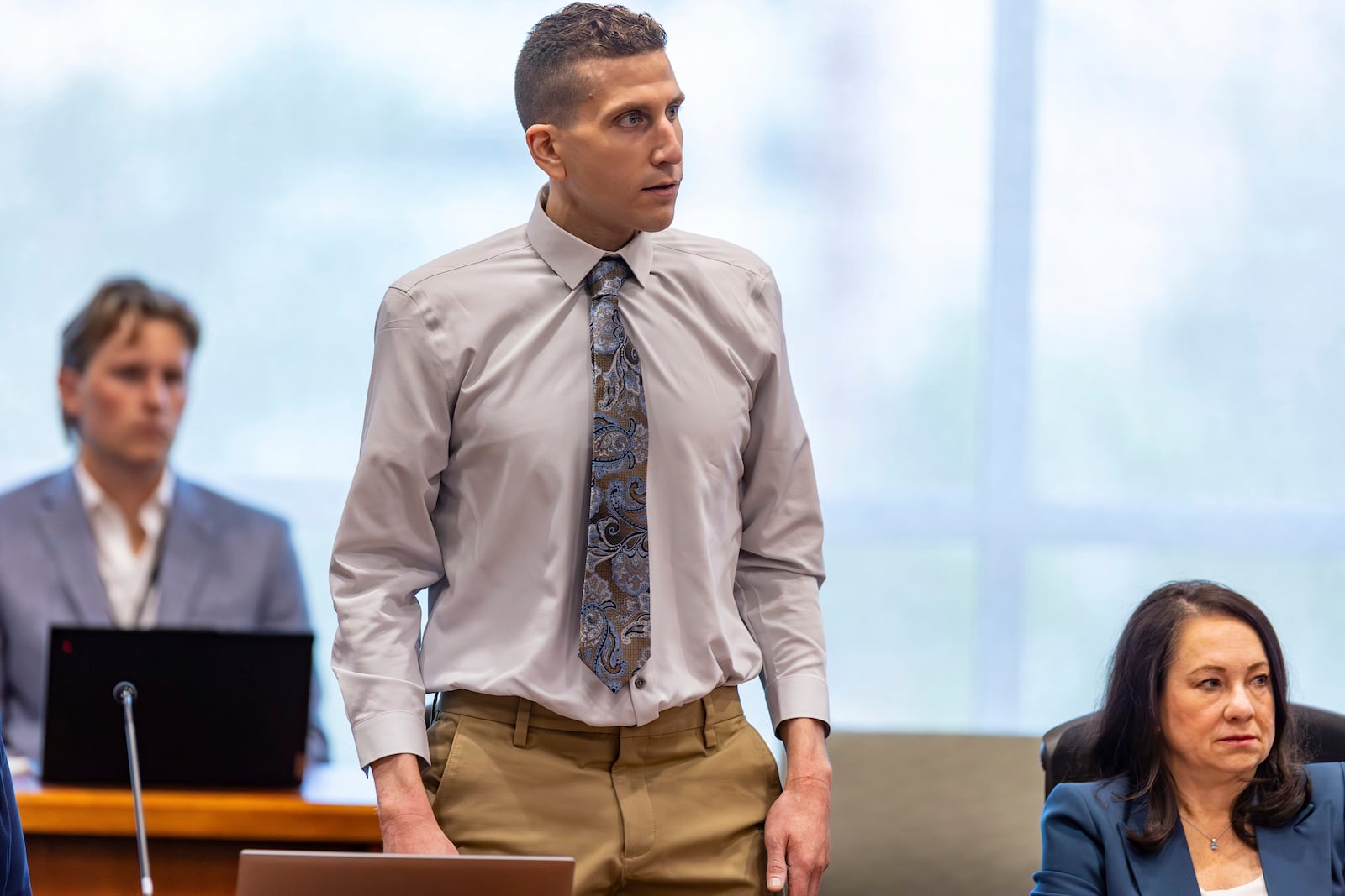 Brian Kohberger, charged in the murders of four University of Idaho students, appears at the Ada County Courthouse, Wednesday, July 2, 2025, in Boise, Idaho. (AP Photo/Kyle Green, Pool)