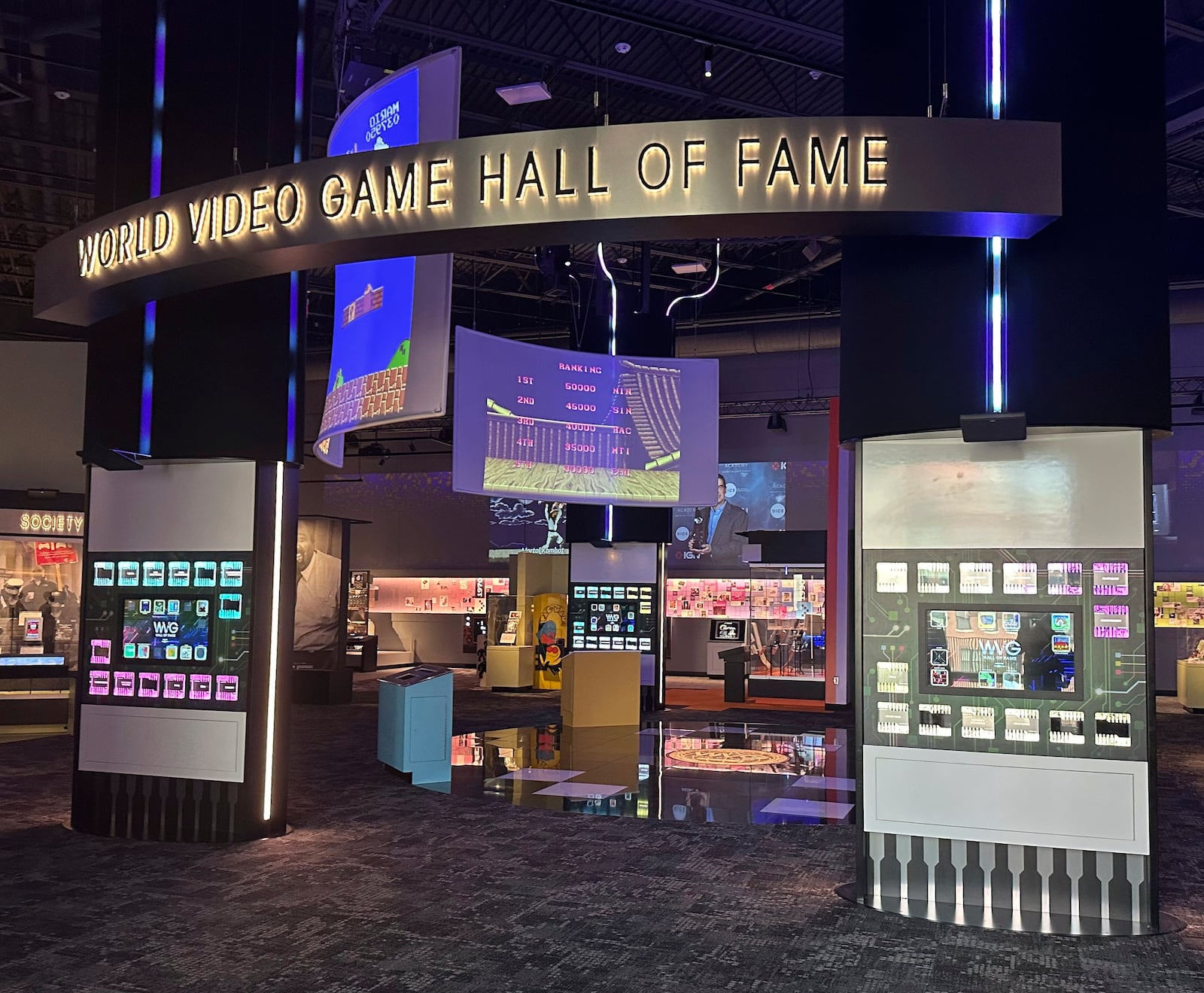 This Sept. 17, 2024 photo shows the remodeled World Video Game Hall of Fame in Rochester, N.Y. (AP Photo/Carolyn Thompson)