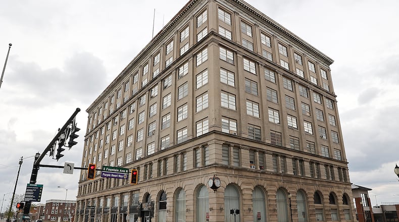 Hull Plaza, at 4 W. Main Street in downtown Springfield, has been closed by the Clark County Commissioners. BILL LACKEY/STAFF