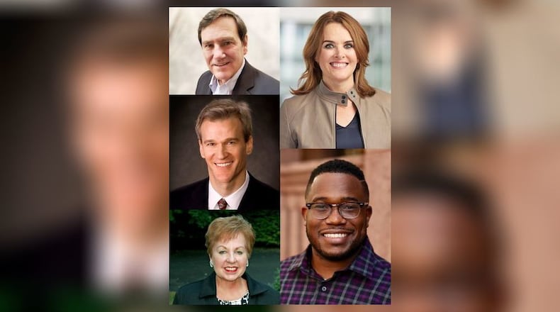 Five Springfield City School District graduates were selected to receive the Alumni of Distinction Award: Gary W. Blevins (top left), Andrew Cutler (middle left), Lisa L. Havens (top right), Anthony C. Scruse (bottom right), and Sue Seaman Smedley (bottom left).