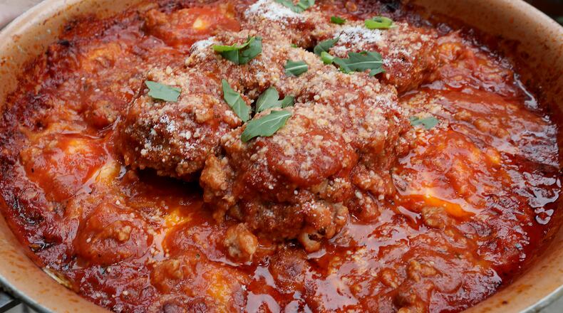 A ravioli dish prepared by Tom Thompson at Eatly. BILL LACKEY/STAFF