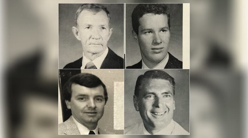 The first four inductees of the Graham Local Schools Hall of Honor: Donzil Hall, David Lush, Steve Fine, and Robert Dubois. Lucas Gonzalez/Staff